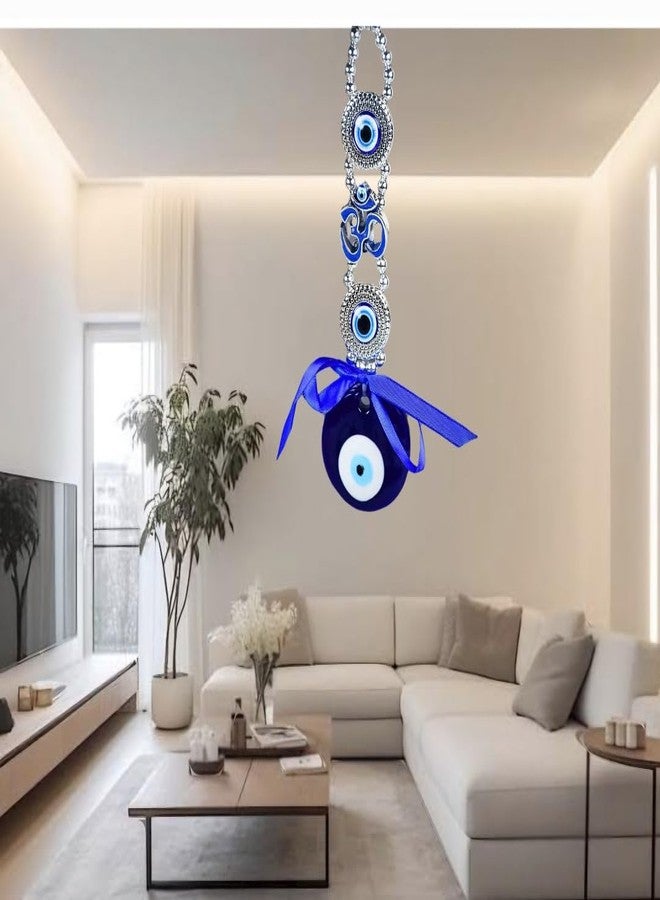 دي تي ديكتون قلادة DT DECTONE بتصميم عين زرقاء شريرة أوم، زينة معلقة لجلب الحظ والحماية والبركة، مناسبة للسيارة والمنزل والمكتب. - Image 3